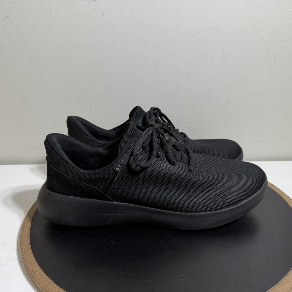 Kizik Shoes Mens Size 12 Wide Black Lace Up Sneakers Casual Comfort Mesh Walking